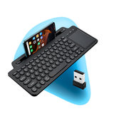 Teclado Ultra-fino sem fio BT 2 4GHz com Touchpad para Tablet PC Celular Notebook