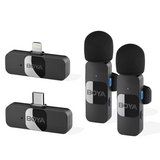 Boya BY-V2 - Microfone de Lapela Sem Fio 2.4G Premium