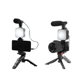 CreatorPro Kit - Tripé, Mini LED e Microfone para Gravações de Vídeos e Lives