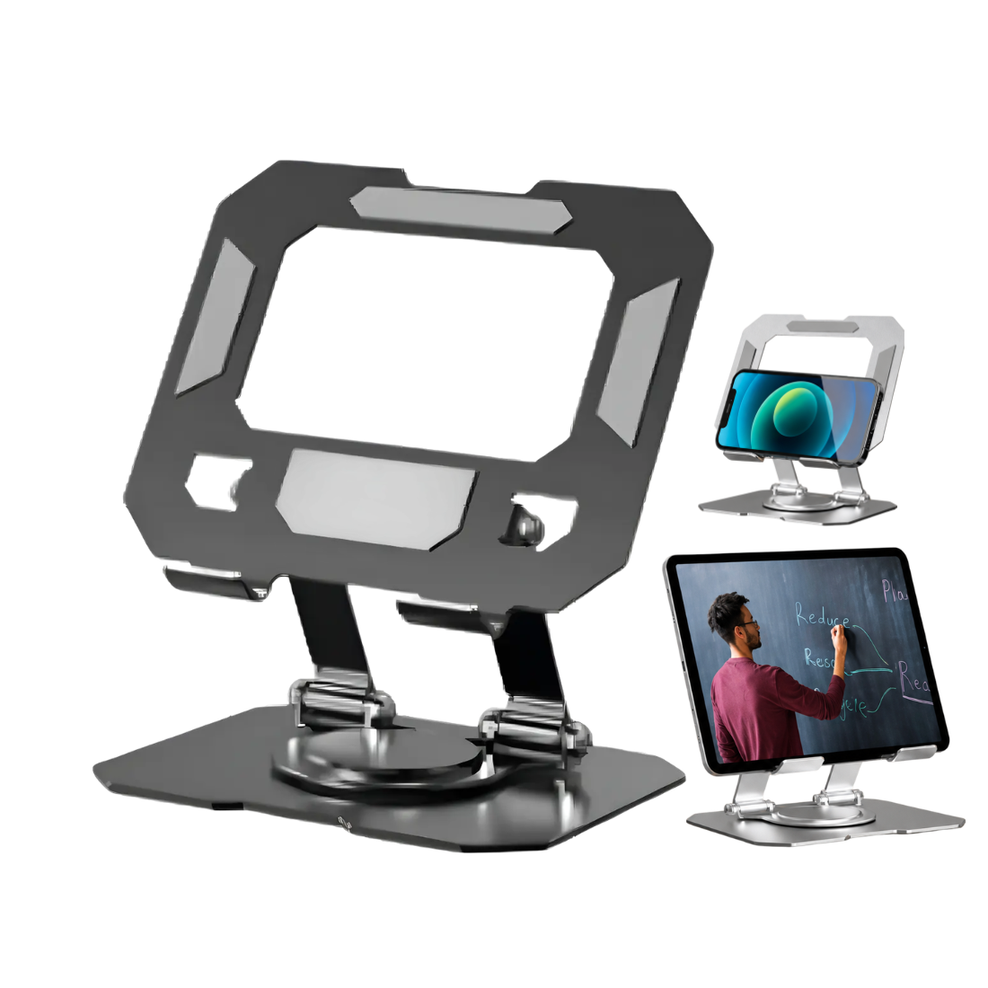 SUPORTE CELULAR TABLET AJUSTÁVEL DOBRÁVEL GIRATÓRIO 360