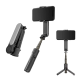 Mini Gimbal Tripé com Luz Embutida Estabilização e 70cm para Vlogs e Selfies