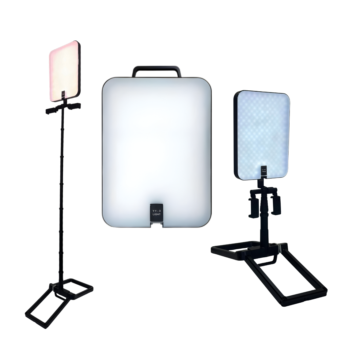 FlexLight Stand - Seu Estúdio de Luz Completo, Dobrável que Cabe na Mochila e sem fio