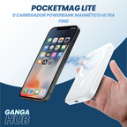PocketMag Lite - O Carregador Powerbank Magnético Ultra Fino