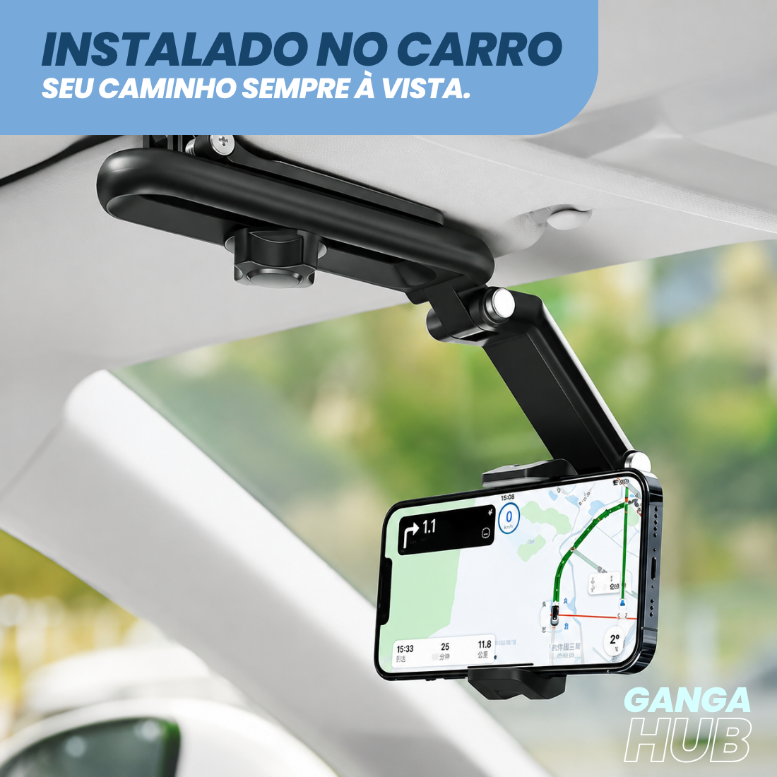 SUPORTE CELULAR PARA CARRO 360 REFORÇADO UNIVERSAL