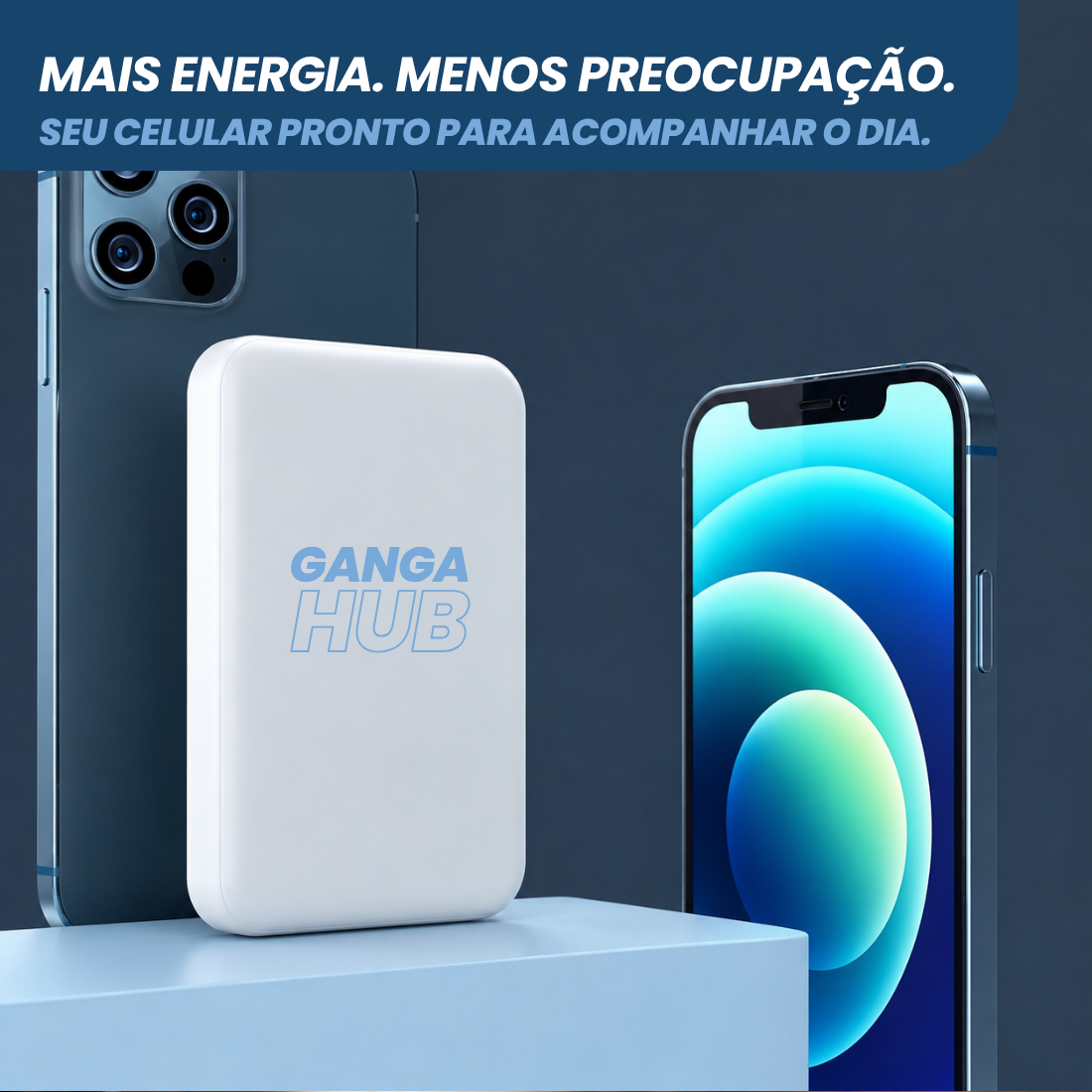 POWER BANK MAGNÉTICO SEM FIO PORTÁTIL PARA CELULAR