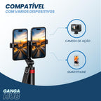 Bastão Selfie Tripé Suporte Duplo Creator Duo 180 para 2 Celulares Bluetooth com Controle Remoto e Bateria Recarregavel