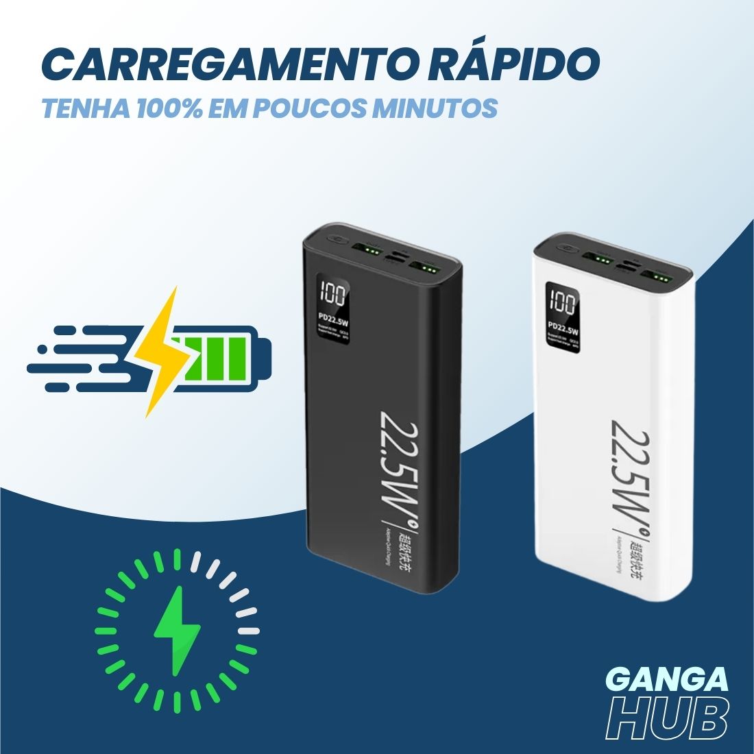 Power X Pro 80k - Power Bank Portátil de Alta Capacidade com Carga Rápida 120W
