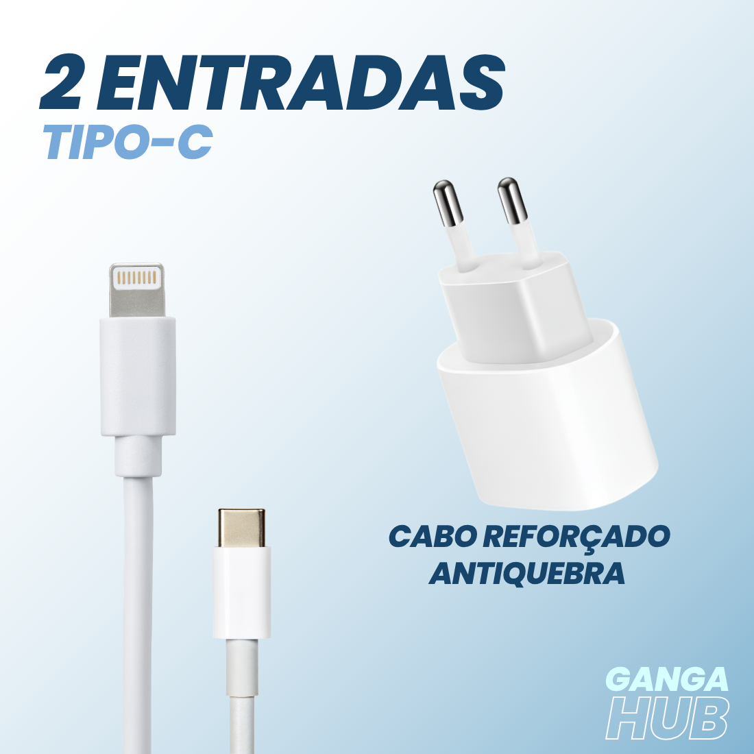 UltraCharge Carregador iPhone 15 Pro Max 35W USB-C Turbo com Cabo Incluso para Carregamento Rápido e Eficiente com Proteção contra Superaquecimento e Sobrecarga