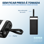 POWER BANK 20000MAH CARREGADOR PORTÁTIL UNIVERSAL CARGA RÁPIDA LANTERNA ANDROID IPHONE