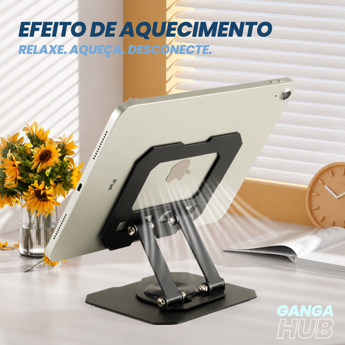 SUPORTE CELULAR TABLET AJUSTÁVEL DOBRÁVEL GIRATÓRIO 360