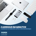 UltraCharge Carregador iPhone 15 Pro Max 35W USB-C Turbo com Cabo Incluso para Carregamento Rápido e Eficiente com Proteção contra Superaquecimento e Sobrecarga