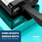 POWER BANK 20000MAH CARREGADOR PORTÁTIL UNIVERSAL CARGA RÁPIDA LANTERNA ANDROID IPHONE