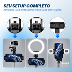 Bastão Tripé 1,7m Selfie Para Celular C/ Controle Sem Fio