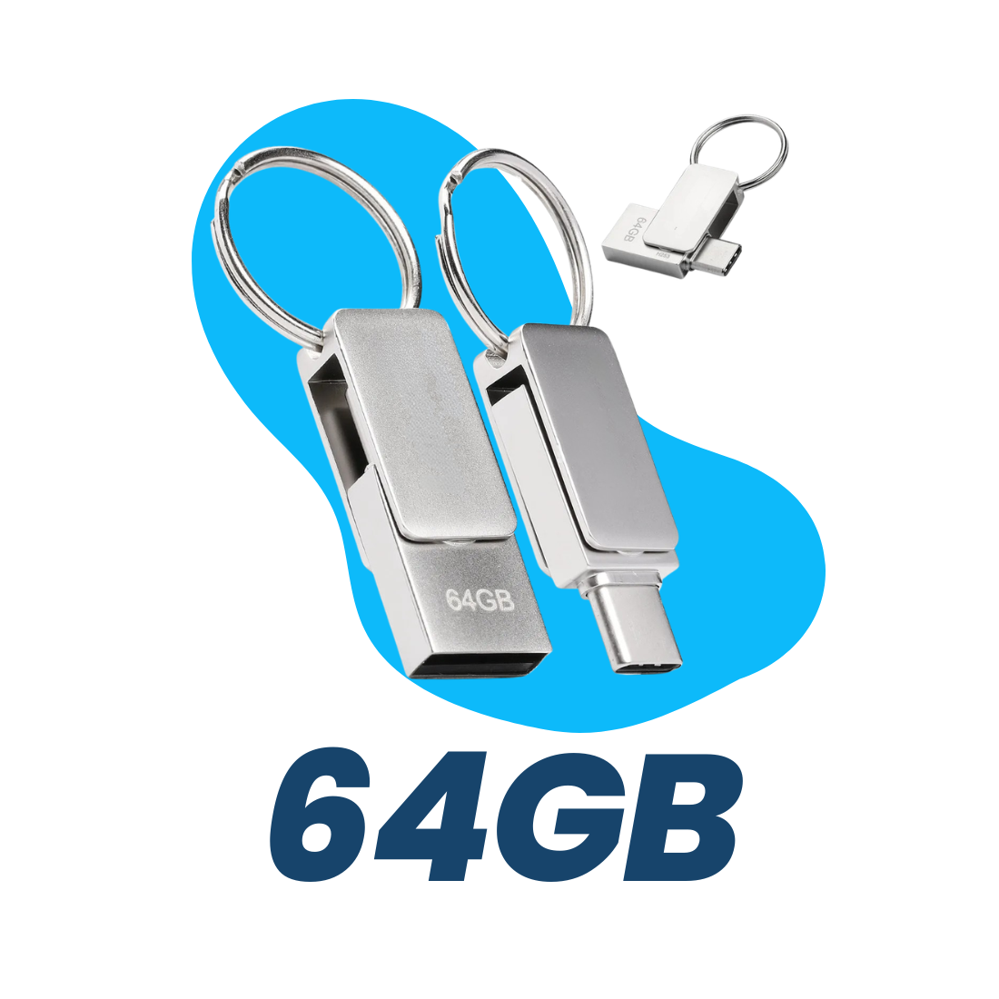 Pen Drive  Para Celular Tipo C Dual Drive Para Backup Android e Iphone