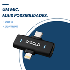 KIT MICROFONE LAPELA SEM FIO DUPLO 2 MICS IPHONE ANDROID