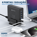 Carregador Turbo 240W 6 ENTRADAS CARREGAMENTO RÁPIDO TIPO-C USB