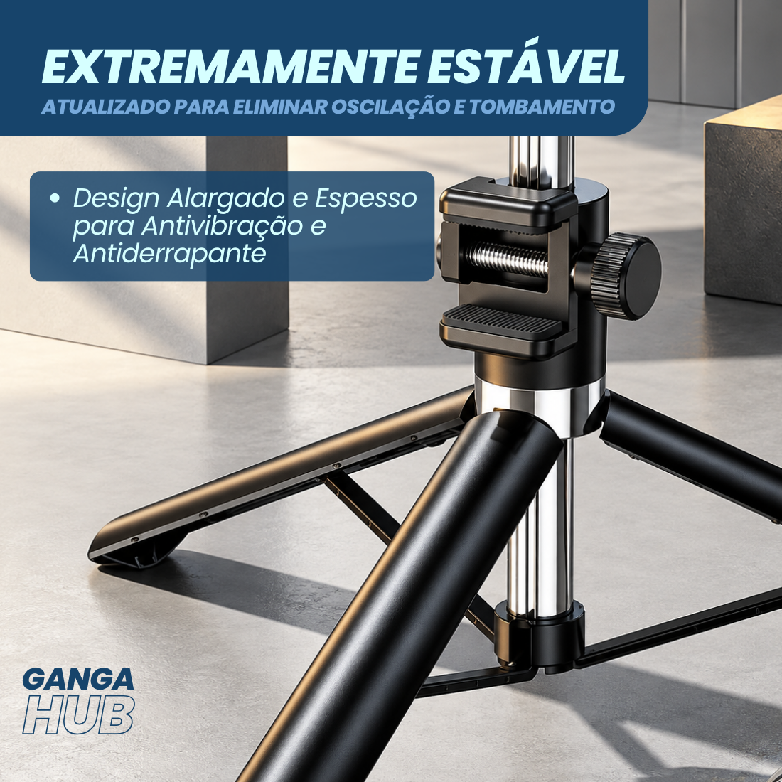 Bastão Tripé 1,7m Selfie Para Celular C/ Controle Sem Fio