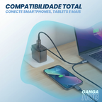 CABO 4 EM 1 – USB-A, USB-C e Lightning