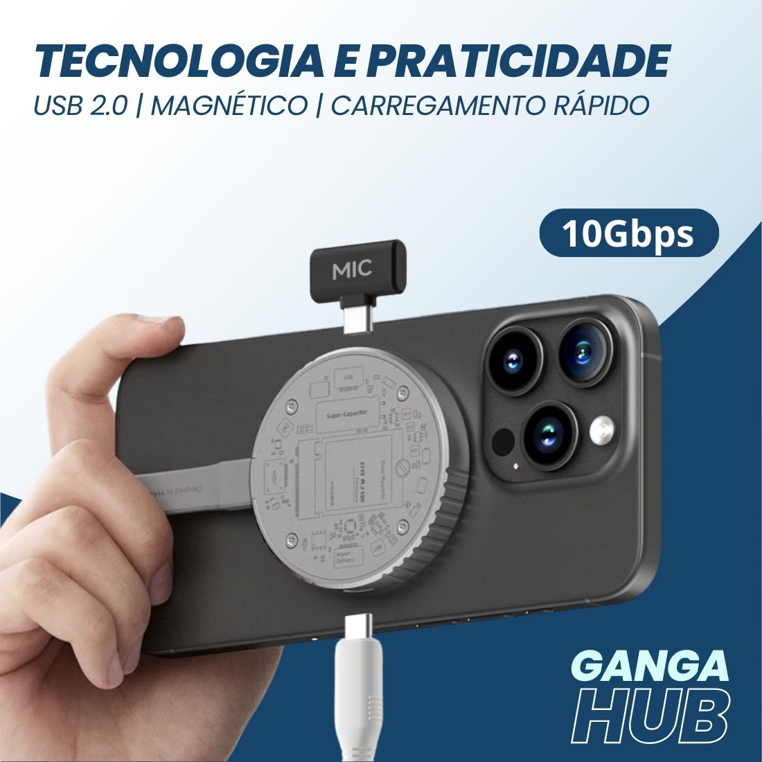 Expanda o armazenamento do seu iPhone 15 com o Case ProCapture. Este case NVMe oferece até 2 TB para vídeos 4K ProRes, ideal para criadores de conteúdo. Com tecnologia USB3.2 Gen2, transfira dados rapidamente. Compatível com MagSafe, é perfeito para fotógrafos e cineastas em movimento.