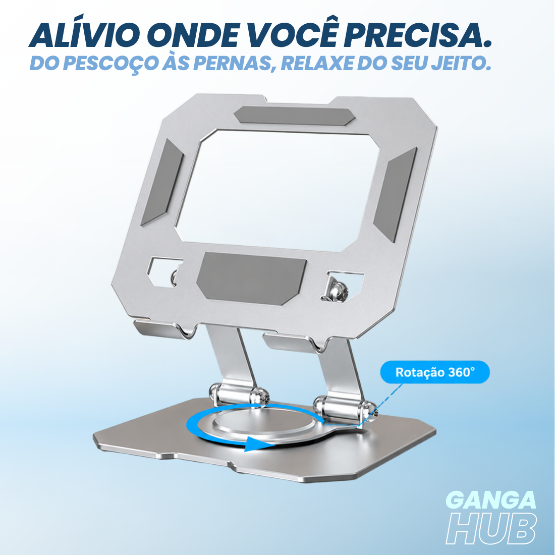 SUPORTE CELULAR TABLET AJUSTÁVEL DOBRÁVEL GIRATÓRIO 360