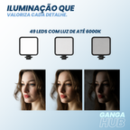 Suporte Estabilizador de Celular para Gravação com Microfone Shotgun e Luz LED