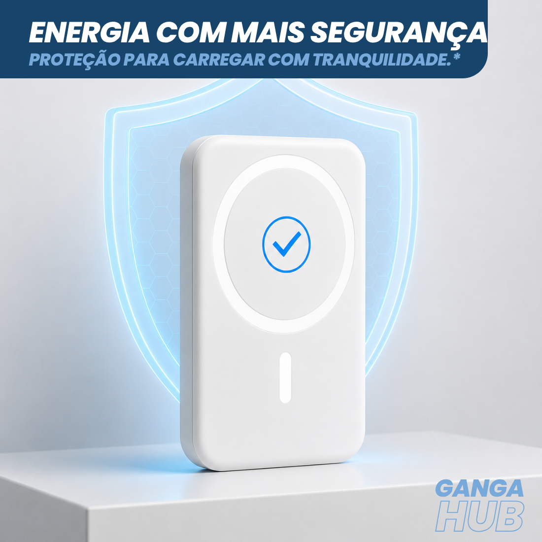 POWER BANK MAGNÉTICO SEM FIO PORTÁTIL PARA CELULAR