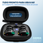 MICROFONE LAPELA SEM FIO DUPLO MAGNÉTICO TIPO-C LIGHTNING
