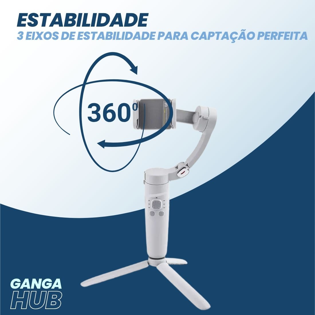 Axis V - O Estabilizador Robusto para Celulares e Action Cam