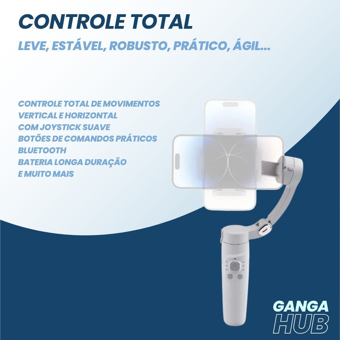 Axis V - O Estabilizador Robusto para Celulares e Action Cam