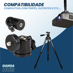 BallPro 360 - Mini Cabeça para Tripé com Rotação e Suporte para Câmeras e LEDs