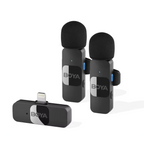Microfone de lapela sem fio Boya BY-V2 2.4G Digital, compatível com iPhone e iPad, ideal para gravações, entrevistas e podcasts. Design compacto, som profissional e conexão omnidirecional para criadores de conteúdo. Disponível na GangaHub