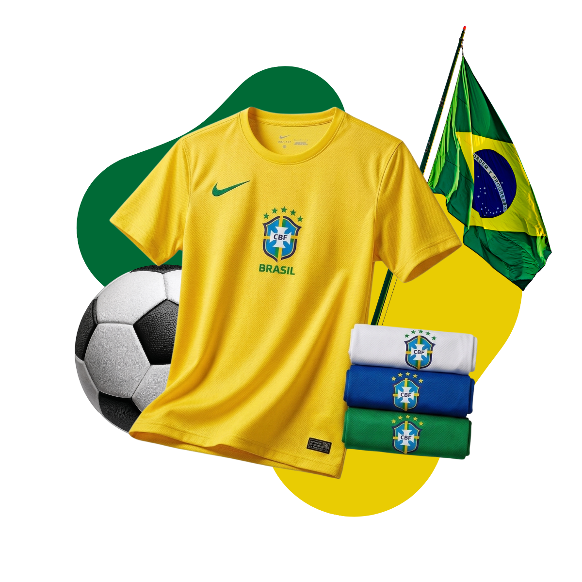 Camiseta De Time Brasil Torcedor Esportiva Dry Fit Cores