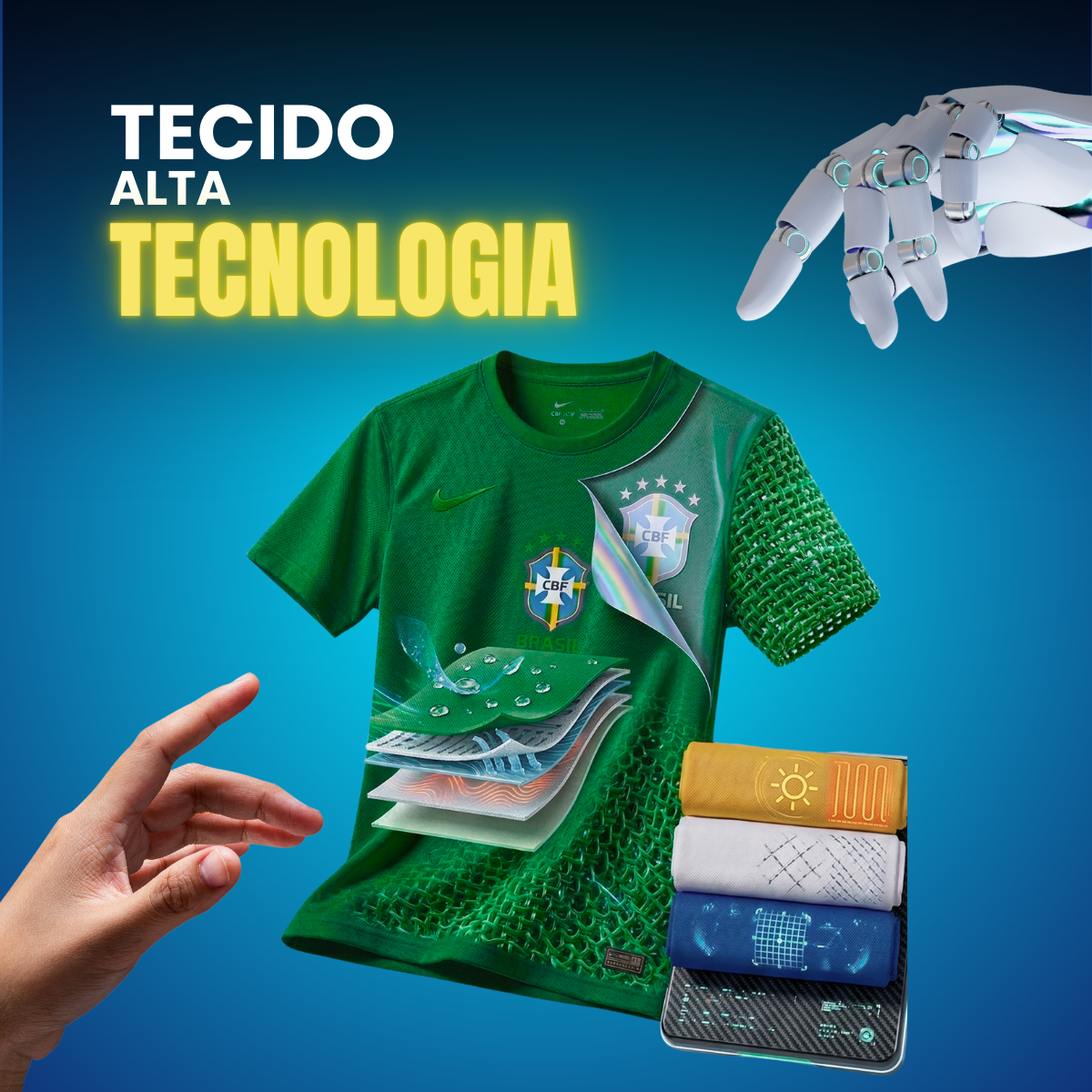 Camiseta De Time Brasil Torcedor Esportiva Dry Fit Cores