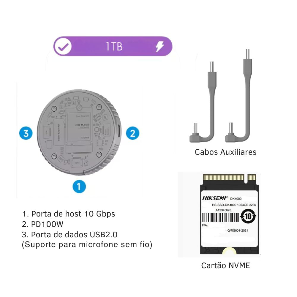 Expanda o armazenamento do seu iPhone 15 com o Case ProCapture. Este case NVMe oferece até 2 TB para vídeos 4K ProRes, ideal para criadores de conteúdo. Com tecnologia USB3.2 Gen2, transfira dados rapidamente. Compatível com MagSafe, é perfeito para fotógrafos e cineastas em movimento.