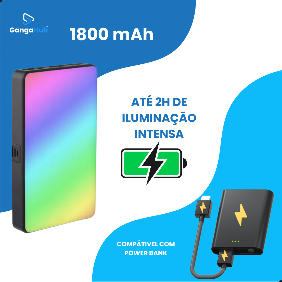 Chroma Mini - A Iluminação de Estúdio Portátil para Criadores de Conteúdo.