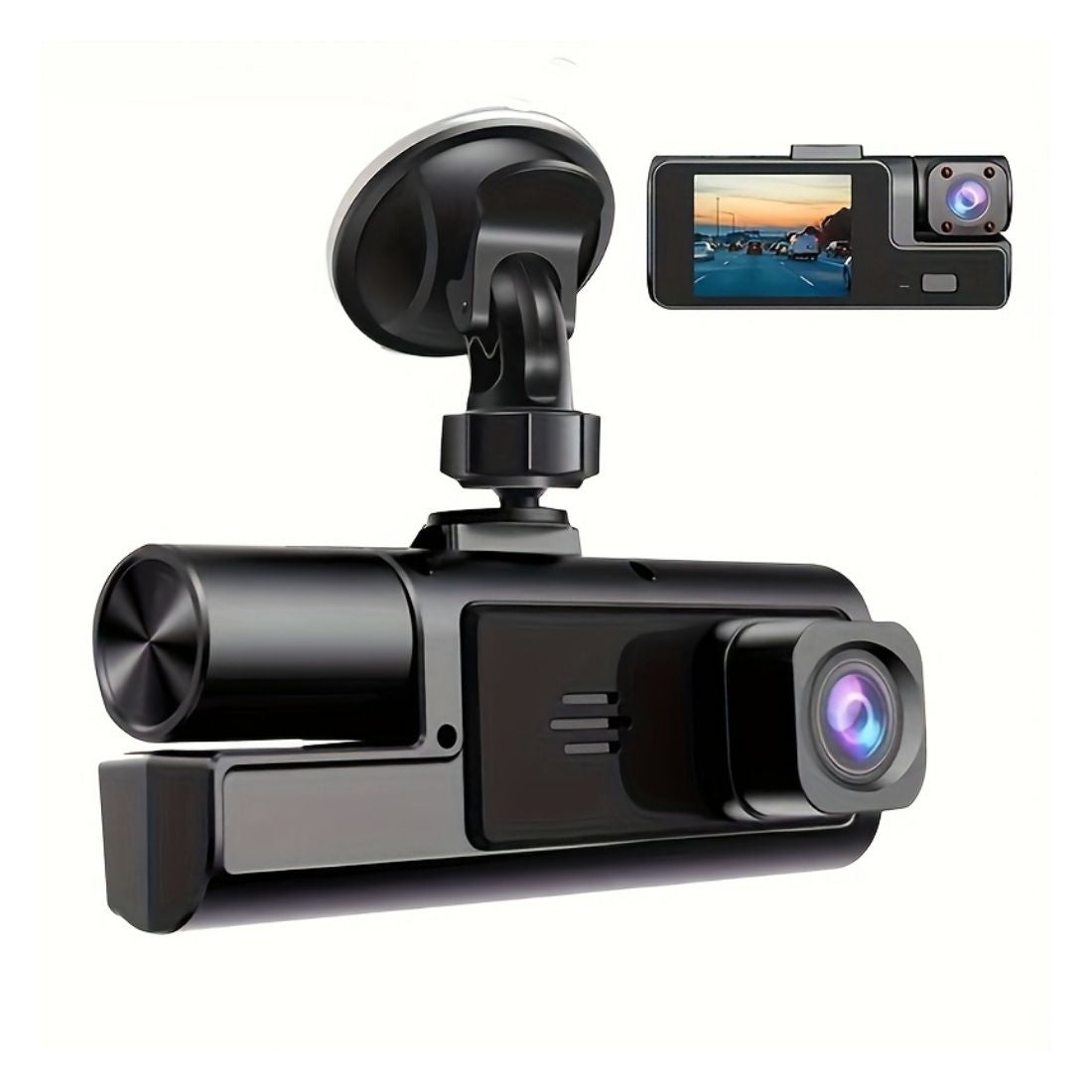 ClarityDrive - Câmera Veicular com Visão Frontal, Interna e Traseira
