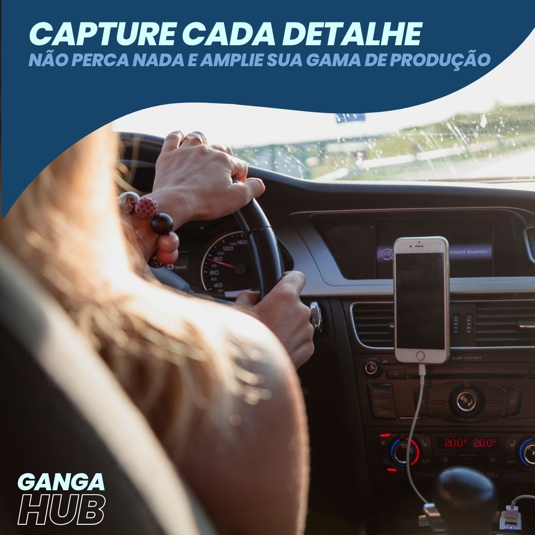 ClarityDrive - Câmera Veicular com Visão Frontal, Interna e Traseira