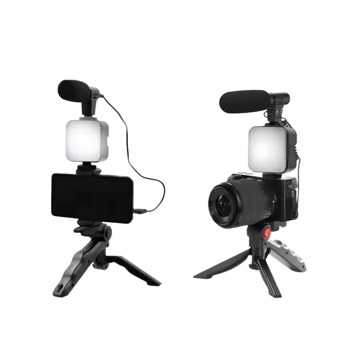 CreatorPro Kit - Tripé, Mini LED e Microfone para Gravações de Vídeos e Lives