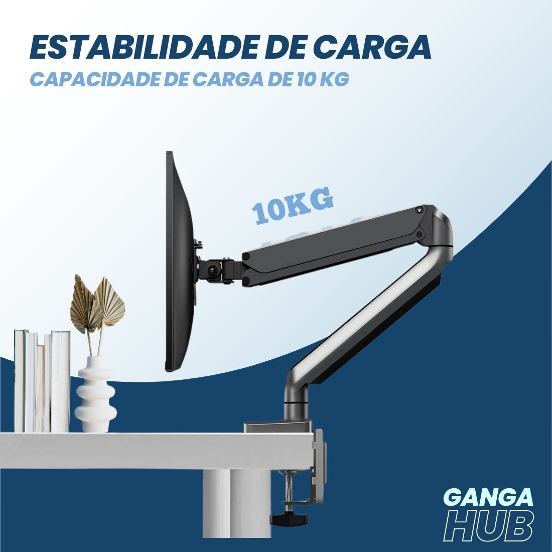 DeskMount PRO - Ergonomia, força e precisão no seu setup