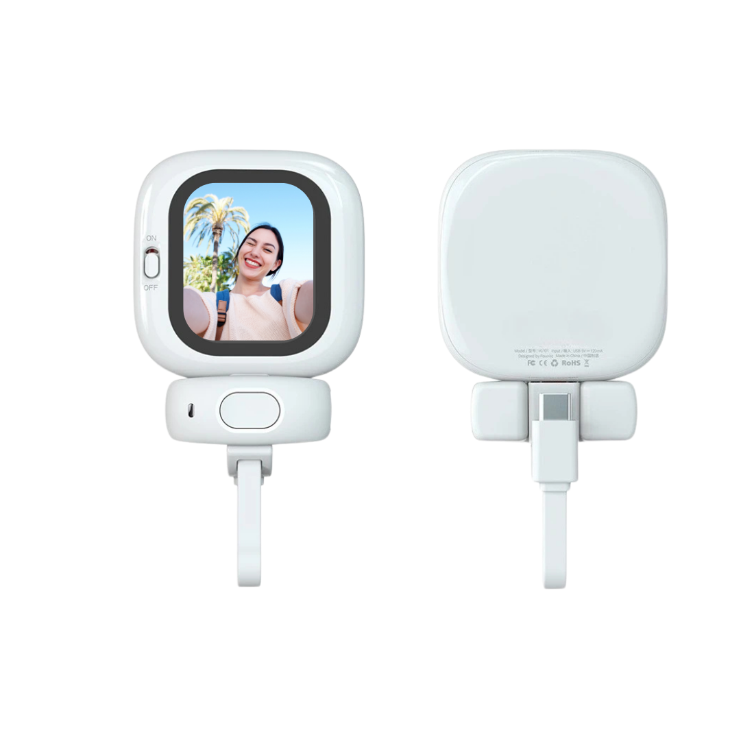 A conexão perfeita para suas selfies! O DirectScreen é o visor MagSafe com fio e tela AMOLED que te conecta à câmera traseira do iPhone. Sem lag, sem bateria.