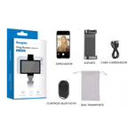 magem do Screen Hub, um espelhador de tela portátil com função de refletor Wi-Fi para celular. Ideal para melhorar fotos com a câmera traseira do smartphone, oferecendo visualização em tempo real. Acessório para criadores de conteúdo, leve e fácil de usar, compatível com dispositivos móveis. Espelhamento de alta qualidade, design compacto e conexão rápida via Wi-Fi. ganga hub