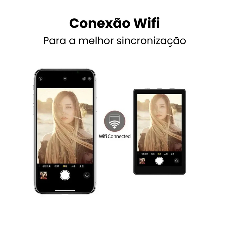magem do Screen Hub, um espelhador de tela portátil com função de refletor Wi-Fi para celular. Ideal para melhorar fotos com a câmera traseira do smartphone, oferecendo visualização em tempo real. Acessório para criadores de conteúdo, leve e fácil de usar, compatível com dispositivos móveis. Espelhamento de alta qualidade, design compacto e conexão rápida via Wi-Fi. ganga hub
