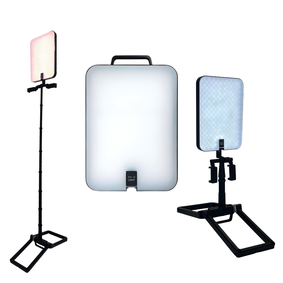 FlexLight Stand - Seu Estúdio de Luz Completo, Dobrável que Cabe na Mochila e sem fio