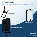 FlexLight Stand - Seu Estúdio de Luz Completo, Dobrável que Cabe na Mochila e sem fio