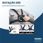 FlexMount 360 - Arnês Peitoral para GoPro e Smartphones com Ajuste Confortável