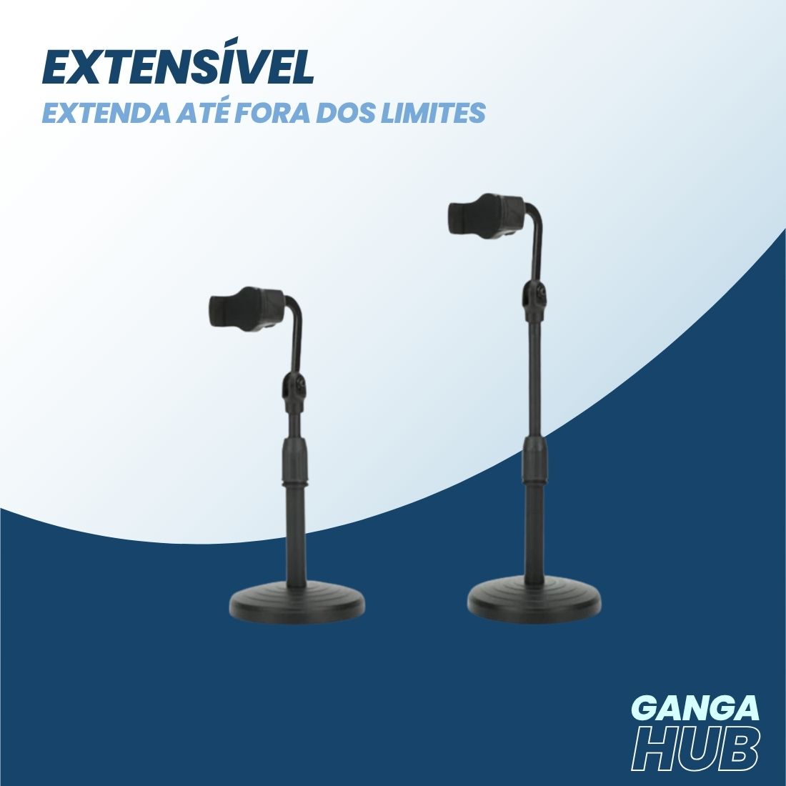 FlexStand 360 - Suporte de Mesa Ajustável para Celular com Rotação 360º