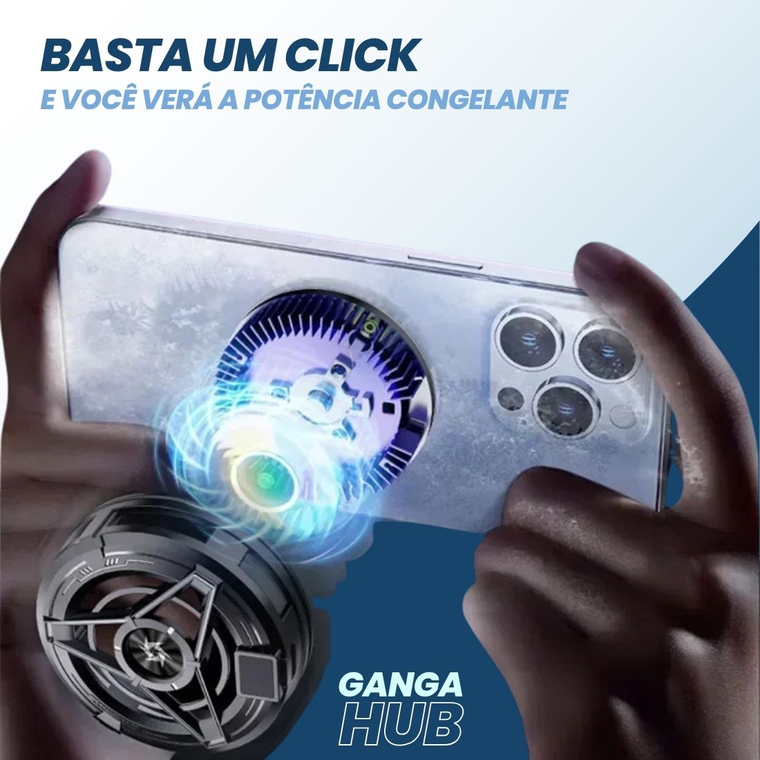 FrostCooler – Cooler Portátil de celular ideal para jogos, lives e vlogs.