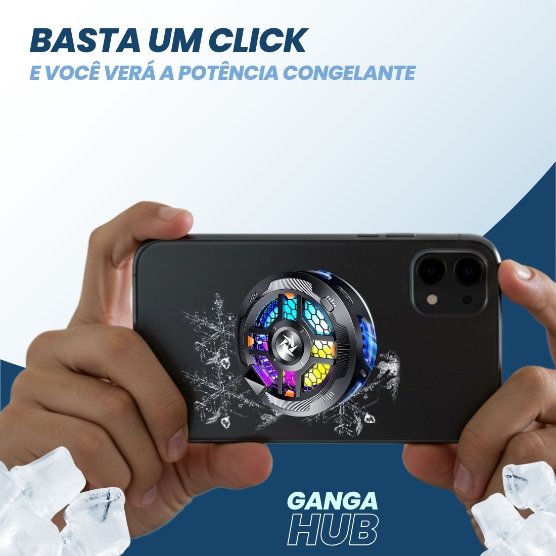 FrostCooler – Cooler Portátil de celular ideal para jogos, lives e vlogs.