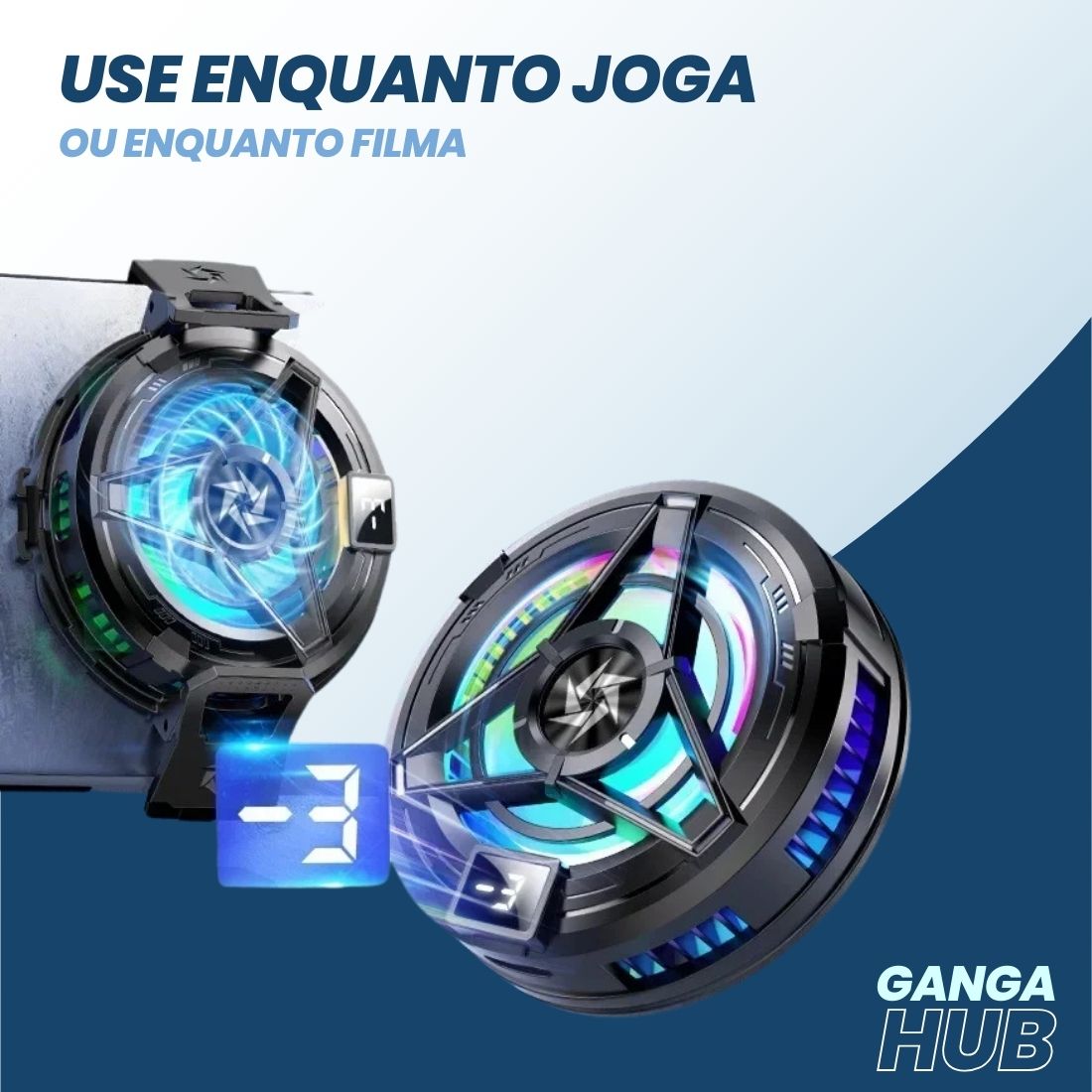 FrostCooler – Cooler Portátil de celular ideal para jogos, lives e vlogs.