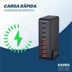 GaN Pro - Hub de Carga Rápida 8 em 1 Carregador USB-C 240W